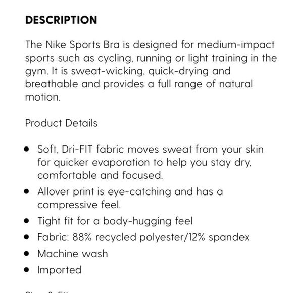 Nike Printed Racerback Bra - Picture 10 of 10